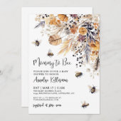 Wildflower Bee Baby Shower Einladung (Vorne/Hinten)
