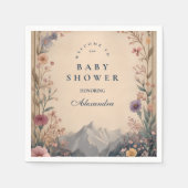 Wildflower-Berg-Baby-Shower Serviette (Vorderseite)