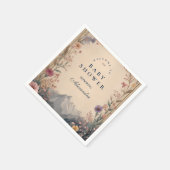 Wildflower-Berg-Baby-Shower Serviette (Ecke)