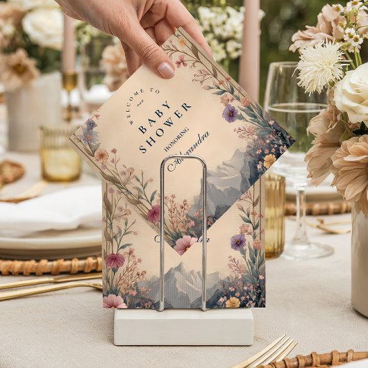 Wildflower-Berg-Baby-Shower Serviette