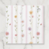 Wildflower Birthday Favor Tags Geschenkanhänger (Rückseite)