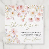 Wildflower Birthday Favor Tags Geschenkanhänger (Vorderseite)