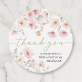 Wildflower Birthday Favor Tags Geschenkanhänger (Vorderseite)