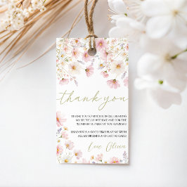 Wildflower Birthday Favor Tags Geschenkanhänger