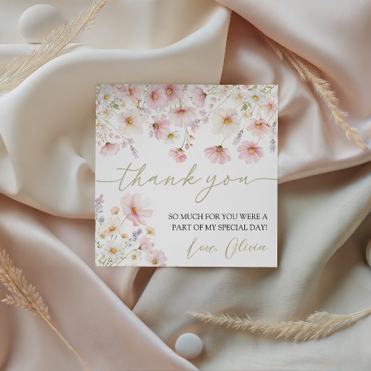 Wildflower Birthday Favor Tags Geschenkanhänger