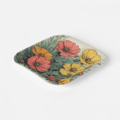 Wildflower Birthday or Shower  Pappteller (Gewinkelt)