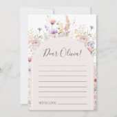 Wildflower Birthday Time Capsule Card Einladung (Vorderseite)