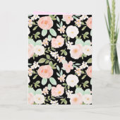 Wildflower Black Gingham Bow Photo Graduation Karte (Rückseite)