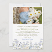 Wildflower Bloom Graduation Party Dankeskarte (Rückseite)