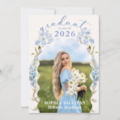Wildflower Bloom Graduation Party Invitation Einladung (Vorderseite)