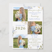 Wildflower Bloom Graduation Party Invitation Einladung (Rückseite)