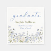 Wildflower Bloom Graduation Party Serviette (Vorderseite)