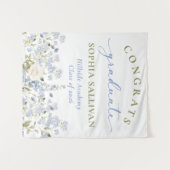 Wildflower Bloom Graduation Party Wandteppich (Vorderseite (Horizontal))