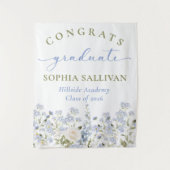 Wildflower Bloom Graduation Party Wandteppich (Vorderseite)