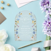Wildflower Blue Baby Shower  Acryleinladungen (Insitu (Hochzeit))