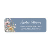 Wildflower Blue Floral Return Address (Vorne)
