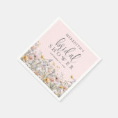 Wildflower Blush Pink Bridal Shower Serviette (Ecke)