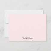 Wildflower Blush Pink Dankeskarte (Rückseite)