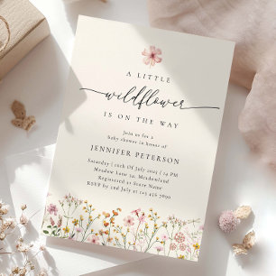 Wildflower Boho Baby-Einladung Einladung
