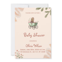 Wildflower Boho-Baby-Einladung zur Babyparty