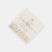 Wildflower Boho Baby Shower Serviette (Ecke)