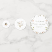 Wildflower Boho Bee Girl Baby Shower Konfetti (Vorderseiten)