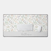 Wildflower Boho Custom Custom Name Schreibtischunterlage (Tastatur & Maus)
