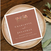 Wildflower Boho Fall Floral Custom Wedding Serviette