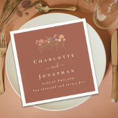 Wildflower Boho Fall Floral Custom Wedding Serviette