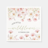Wildflower Boho Floral Birthday Napkin Serviette (Vorderseite)