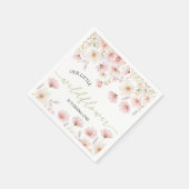 Wildflower Boho Floral Birthday Napkin Serviette (Ecke)