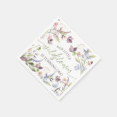 Wildflower Boho Floral Birthday Napkin Serviette (Ecke)
