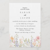 Wildflower Boho Garden Wedding Invitation Einladung (Vorderseite)