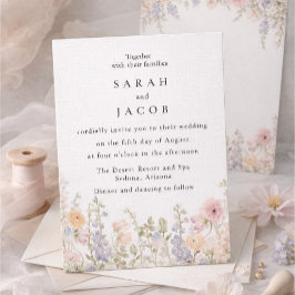 Wildflower Boho Garden Wedding Invitation Einladung