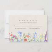 Wildflower Boho Garden Wedding RSVP (Vorderseite)