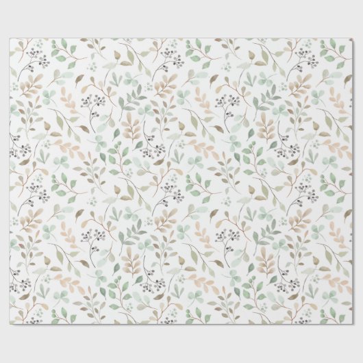 Wildflower Boho Geschenkpapier (Flach)
