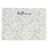 Wildflower Boho Große Geschenktüte (Rückseite)