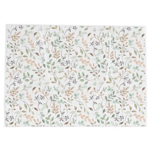 Wildflower Boho  Große Geschenktüte (Rückseite)