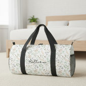 Wildflower Boho Personalized Duffle Bag