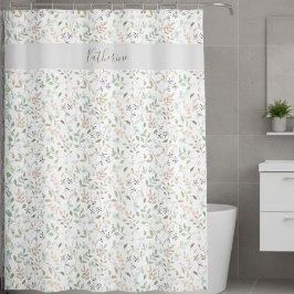 Wildflower Boho Personalized Duschvorhang