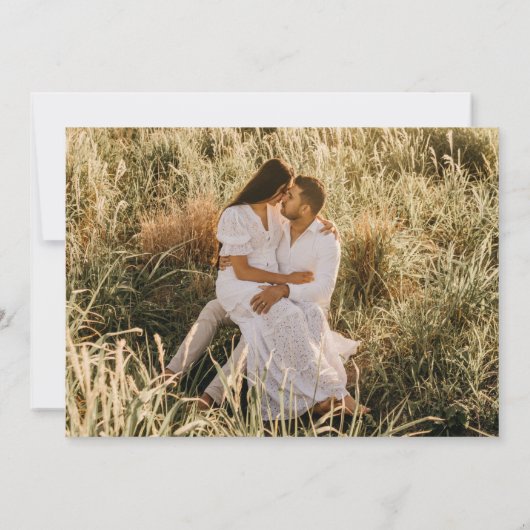 Wildflower Boho Wedding Photo Save The Date (Rückseite)
