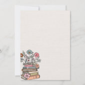 Wildflower Book Themed First Chapter Birthday Dankeskarte (Rückseite)