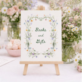 Wildflower Books and Gifts Baby Shower Table Sign Poster