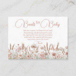 Wildflower Books for Baby Request Card Begleitkarte