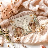 Wildflower Boots Country Bridal Shower Dankeskarte