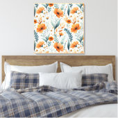 Wildflower Botanical Boho Leinwanddruck (Insitu (Schlafzimmer))