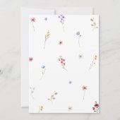 Wildflower Botanical Floral Wedding Invitation Einladung (Rückseite)