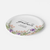Wildflower Botanical Graduation Party Pappteller (Schrägansicht)