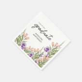 Wildflower Botanical Graduation Party Serviette (Ecke)