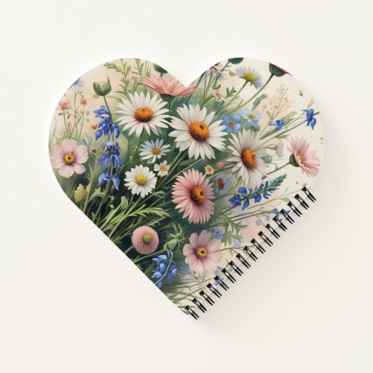 Wildflower Botanical Spiral Notebook Notizblock (Rückseite)